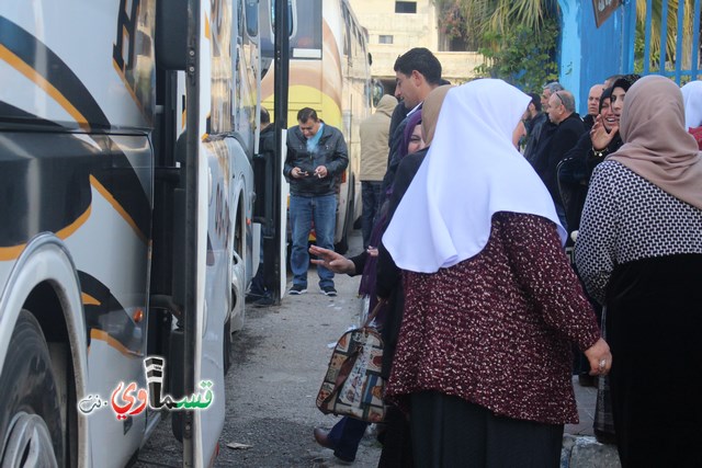  كفرقاسم : فوج الطائرة والثاني من عمرات الشتاء يغادر البلدة الى الديار الحجازية عبر مطار بن جوريون مع الاداري زهير العمشه  ابو الصراط  